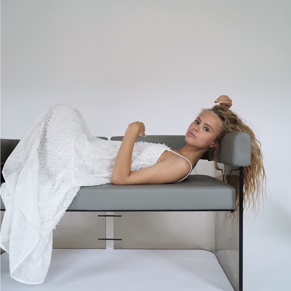 ZARA FRINGED EMBROIDERED EYELET DRESS - Picture 1 of 8